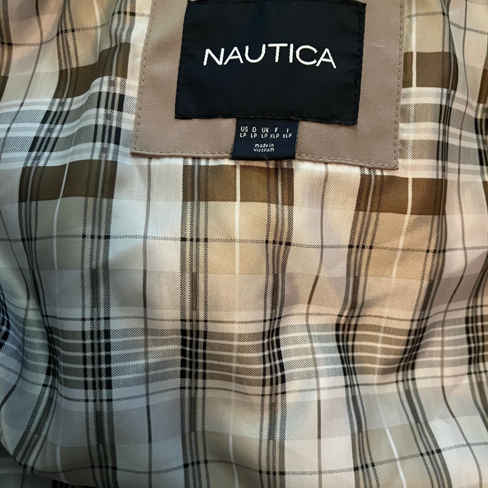 Nautica Beige and White Winter Coat